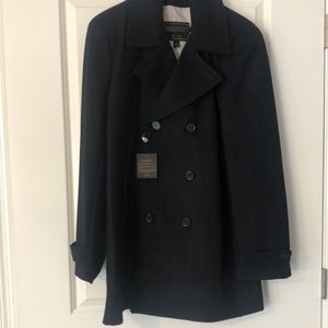 Black Jos A Bank peacoat - never worn
